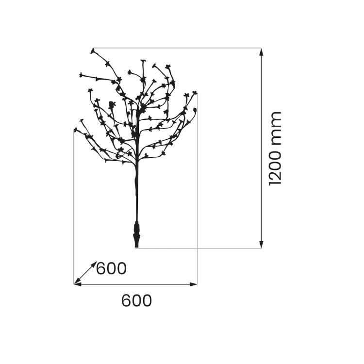 Lampa Solarna Tree 120cm RGB+3000K IP44 EKO1448 Eko-Light