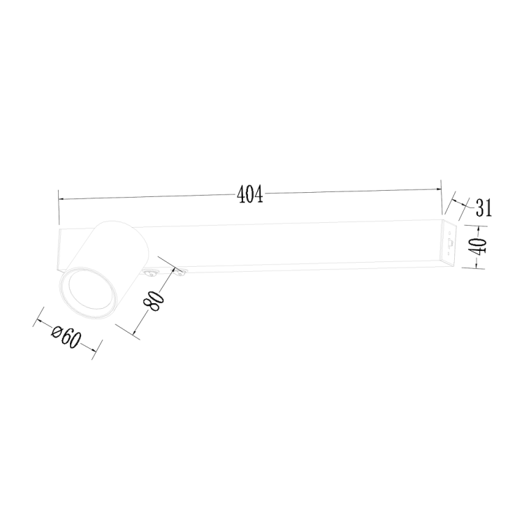 Kinkiet Magnet 9W+1xGU10 3000/4000K Czarny Lewy ML1127 Milagro