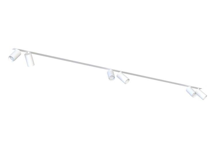 Lampa sufitowa listwa szyna podtynkowa 2m MONO SURFACE VI WHITE 7832 NOWODVORSKI Lighting 6x GU10 Spot oświetleniowa nowoczesna sufitowa ścienna metal biała nawierzchniowa jak szynoprzewód do regipsu Inspiracje Premium