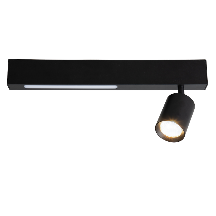 Lampa Sufitowa Magnet 9W+1xGU10 3000/4000K Czarny ML1130 Milagro