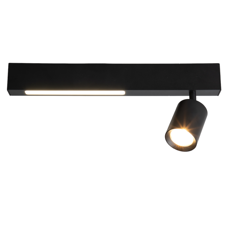 Lampa Sufitowa Magnet 9W+1xGU10 3000/4000K Czarny ML1130 Milagro