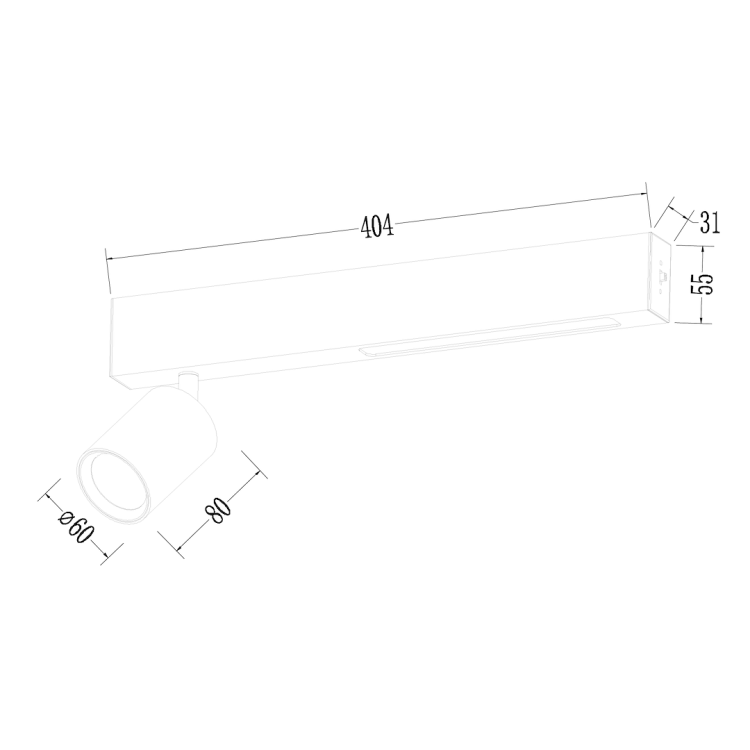 Lampa Sufitowa Magnet 9W+1xGU10 3000/4000K Biały ML1131 Milagro