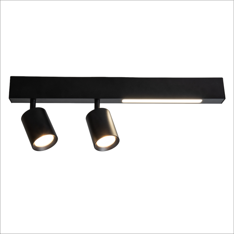 Lampa Sufitowa Magnet 9W+2xGU10 3000/4000K Czarny ML1132 Milagro