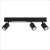 Lampa Sufitowa Magnet 9W+3xGU10 3000/4000K Czarny ML1134 Milagro