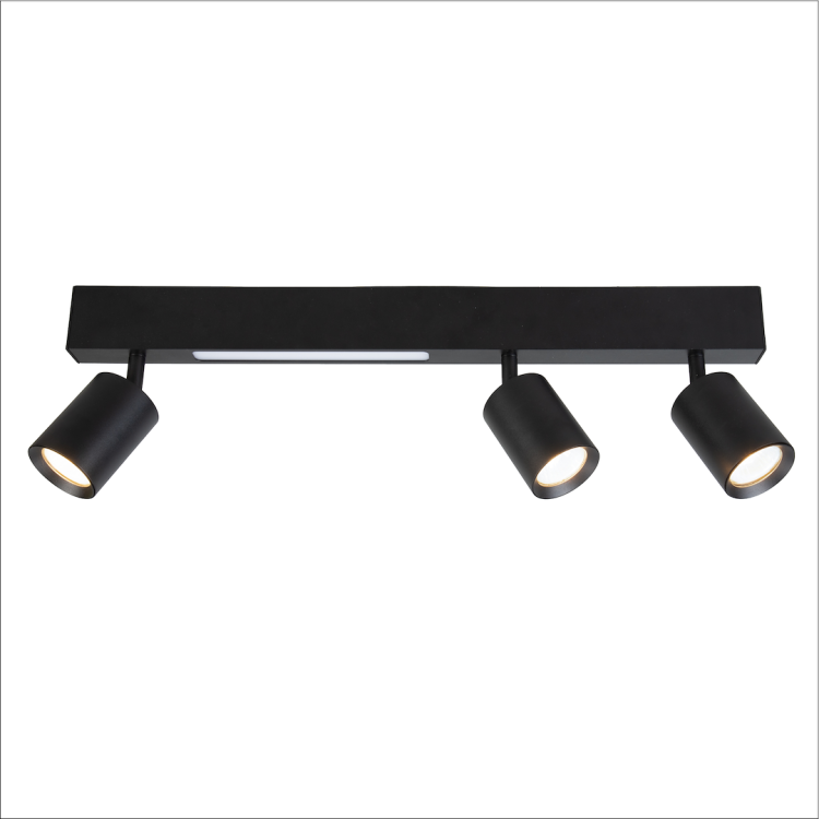 Lampa Sufitowa Magnet 9W+3xGU10 3000/4000K Czarny ML1134 Milagro
