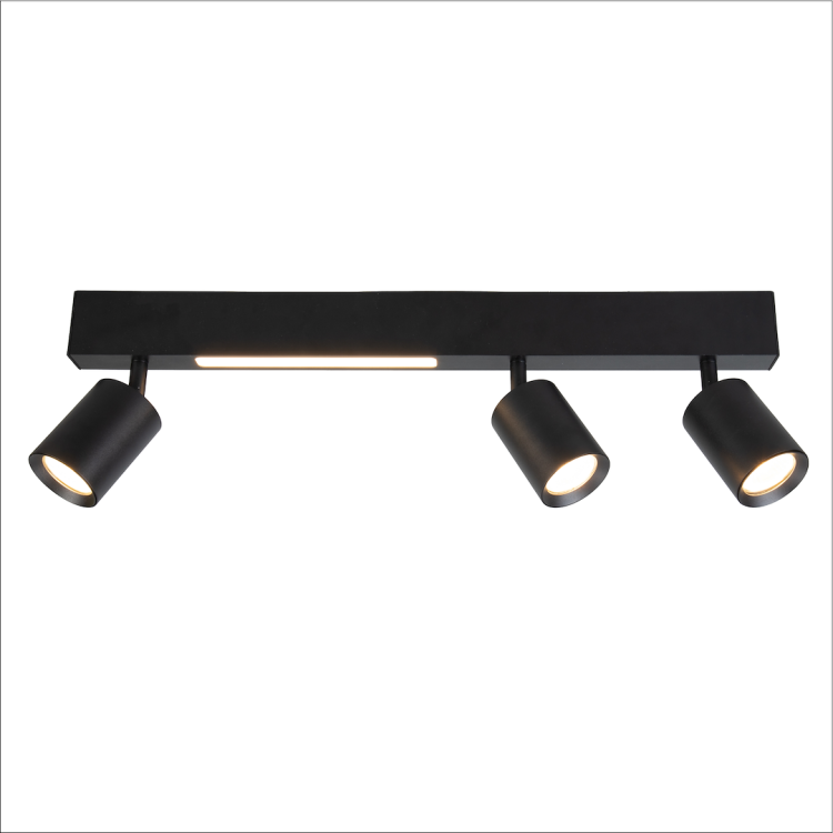 Lampa Sufitowa Magnet 9W+3xGU10 3000/4000K Czarny ML1134 Milagro