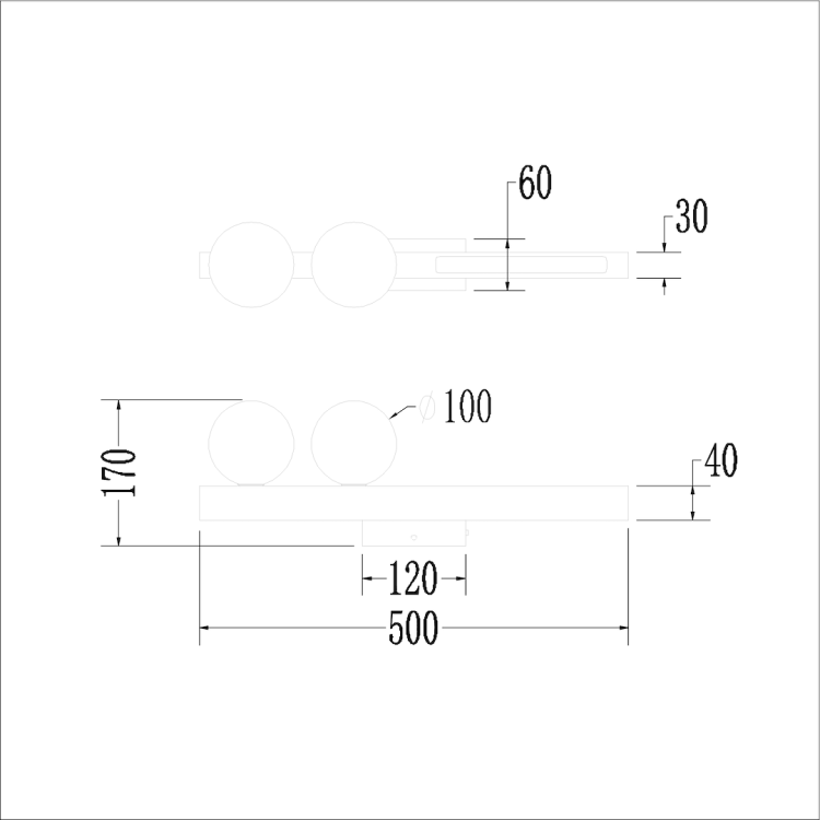 Kinkiet Magnet 13W+2xG9 3000/4000K Czarny ML1138 Milagro
