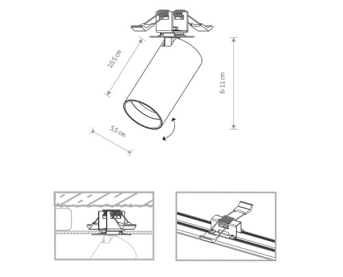 Lampa sufitowa listwa szyna podtynkowa 7,5cm MONO SURFACE WHITE 7827 NOWODVORSKI Lighting 1x GU10 Spot oświetleniowa nowoczesna sufitowa ścienna metal biała nawierzchniowa jak szynoprzewód do regipsu Inspiracje Premium