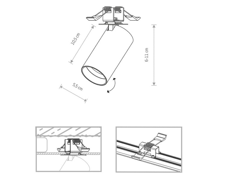 Lampa sufitowa listwa szyna podtynkowa 7,5cm MONO SURFACE WHITE 7827 NOWODVORSKI Lighting 1x GU10 Spot oświetleniowa nowoczesna sufitowa ścienna metal biała nawierzchniowa jak szynoprzewód do regipsu Inspiracje Premium