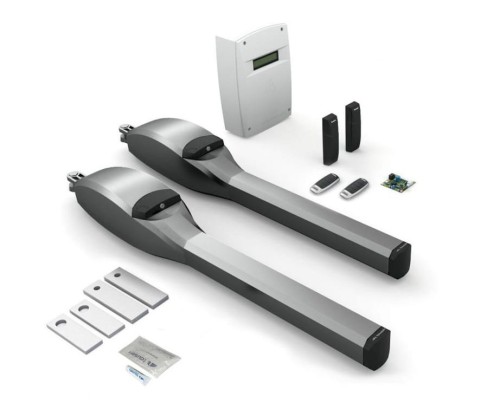 Napęd do bramy skrzydłowej dwuskrzydłowej Tousek SWING X3 LHD 2-siłowniki S12674HD 500kg 3,5m X X-3 230V skrzydłowy 2-skrzydłowy 2-skrzydłowej 2-skrzydłowych bram skrzydłowych Antracyt Szary automat silnik zestaw
