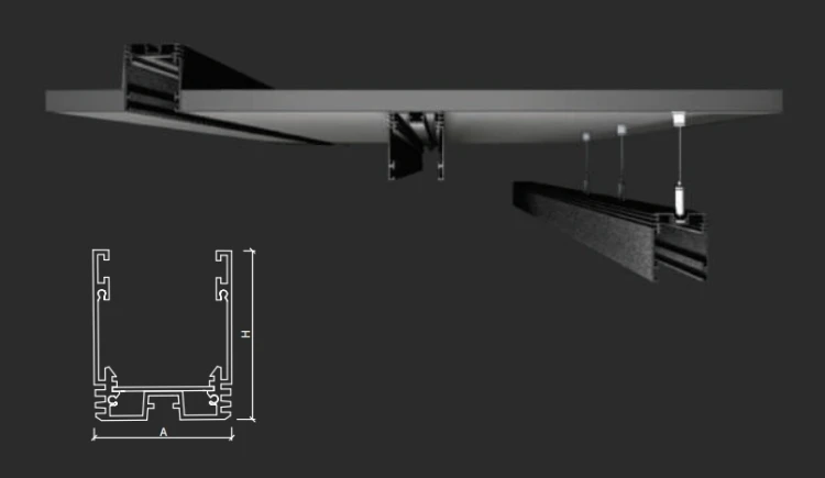 Szynoprzewód Szyna 2m niskonapięciowy SYSTEM WLD 90002 WOJNAROWSKI Lighting Design Loft nowoczesna 2 fazowa 2F sufitowy ścienny oświetlenie szynowe listwa natynkowa podtynkowa zawieszana 24V 230V czarny ARCHLINES Inspiracje Premium