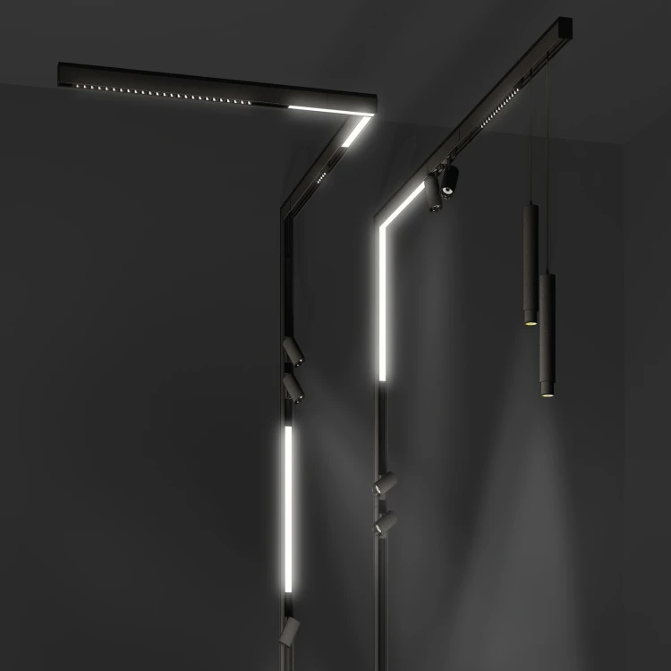 Oprawa Liniowa Lampa Raster LED 3,4cm 2W do Szynoprzewodu Szyny niskonapięciowy SYSTEM GRID XS WLD 10010 WOJNAROWSKI Lighting Design 3000K Loft nowoczesna sufitowy ścienny oświetlenie szynowe natynkowa podtynkowa zawieszana 230V czarna Inspiracje Premium
