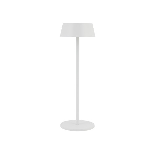 AMY LED 11531 Nowodvorski Lighting Lampa przenośna aluminium metalowa na taras balkon do ogrodu jednostronna oświetlenie zewnętrzne wewnętrzne z akumulatorem i ładowarką tarasowa stołowa nocna biała Inspiracje Premium