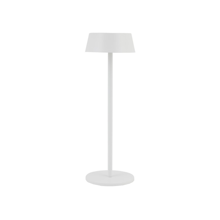 AMY LED 11531 Nowodvorski Lighting Lampa przenośna aluminium metalowa na taras balkon do ogrodu jednostronna oświetlenie zewnętrzne wewnętrzne z akumulatorem i ładowarką tarasowa stołowa nocna biała Inspiracje Premium