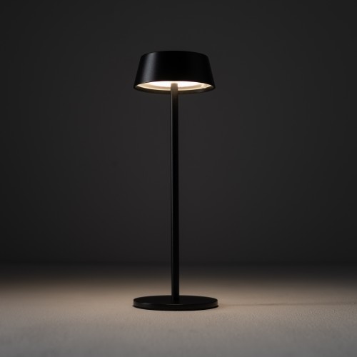 AMY LED 11532 Nowodvorski Lighting Lampa przenośna aluminium metalowa na taras balkon do ogrodu jednostronna oświetlenie zewnętrzne wewnętrzne z akumulatorem i ładowarką tarasowa stołowa nocna czarna Inspiracje Premium