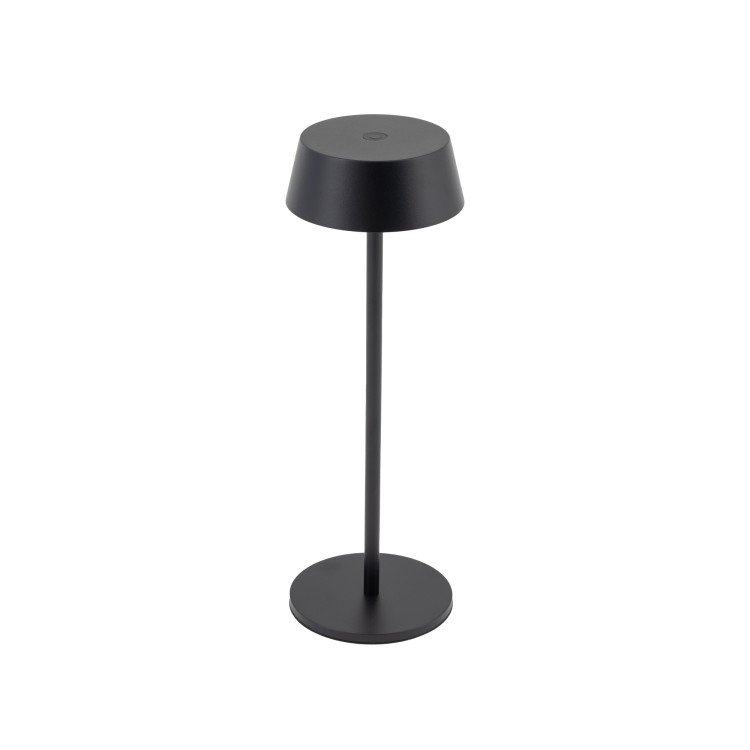 AMY LED 11532 Nowodvorski Lighting Lampa przenośna aluminium metalowa na taras balkon do ogrodu jednostronna oświetlenie zewnętrzne wewnętrzne z akumulatorem i ładowarką tarasowa stołowa nocna czarna Inspiracje Premium