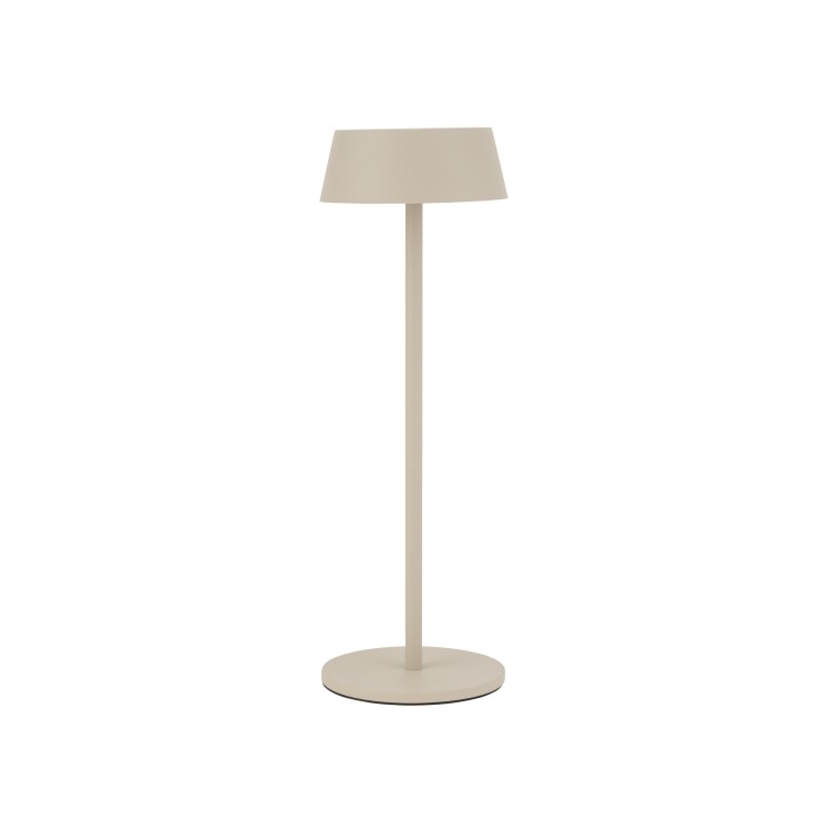 AMY LED 11533 Nowodvorski Lighting Lampa przenośna aluminium metalowa na taras balkon do ogrodu jednostronna oświetlenie zewnętrzne wewnętrzne z akumulatorem i ładowarką tarasowa stołowa nocna sand piaskowa Inspiracje Premium