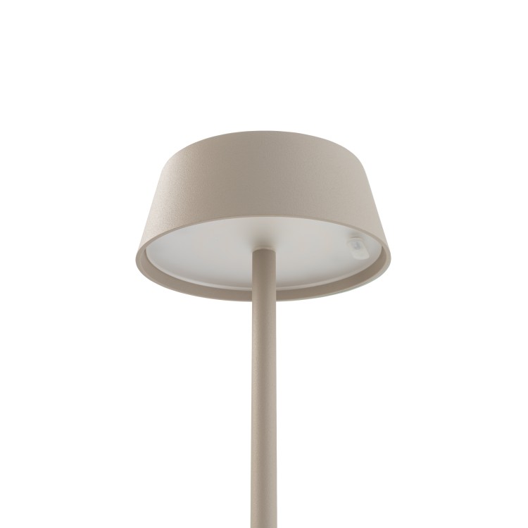 AMY LED 11533 Nowodvorski Lighting Lampa przenośna aluminium metalowa na taras balkon do ogrodu jednostronna oświetlenie zewnętrzne wewnętrzne z akumulatorem i ładowarką tarasowa stołowa nocna sand piaskowa Inspiracje Premium