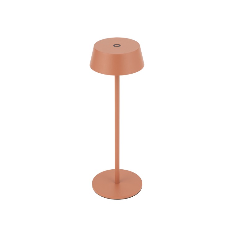 AMY LED 11534 Nowodvorski Lighting Lampa przenośna aluminium metalowa na taras balkon do ogrodu jednostronna oświetlenie zewnętrzne wewnętrzne z akumulatorem i ładowarką tarasowa stołowa Brick red ceglana Inspiracje Premium