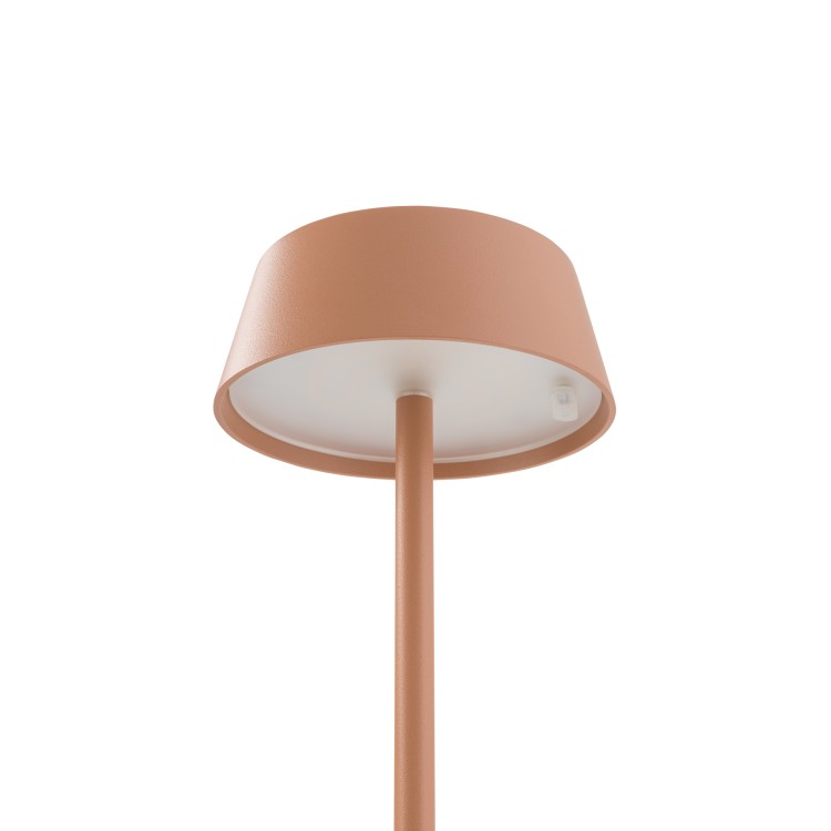 AMY LED 11534 Nowodvorski Lighting Lampa przenośna aluminium metalowa na taras balkon do ogrodu jednostronna oświetlenie zewnętrzne wewnętrzne z akumulatorem i ładowarką tarasowa stołowa Brick red ceglana Inspiracje Premium