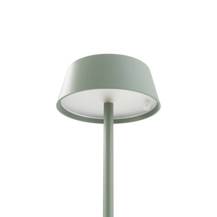 AMY LED 11535 Nowodvorski Lighting Lampa przenośna aluminium metalowa na taras balkon do ogrodu jednostronna oświetlenie zewnętrzne wewnętrzne z akumulatorem i ładowarką tarasowa stołowa nocna zielona Inspiracje Premium