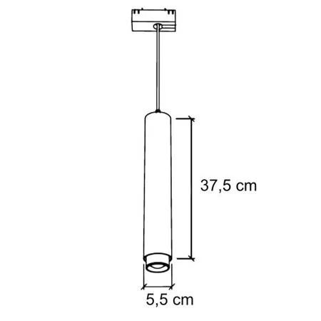 Lampa szynowa wisząca punktowa Industrialna szynowa LED 10W niskonapięciowy SYSTEM HANGIT WLD 10031 WOJNAROWSKI Lighting Design 3000K Loft nowoczesna sufitowy ścienny oświetlenie szynowe zawieszana 230V szynoprzewodu szyny zwis czarna Inspiracje Premium