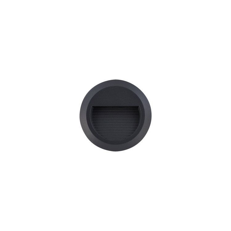Lampa ścienna SIDEWALK ROUND LED BLACK 8147 1,6W 3000K Nowoczesna zewnętrzna oprawa oświetleniowa NOWODVORSKI Lighting Premium