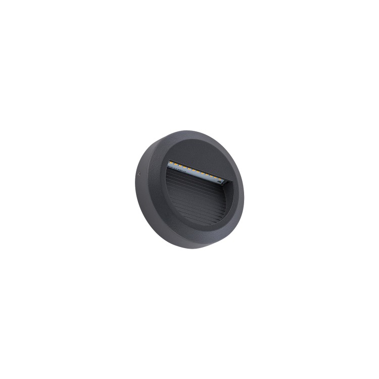 Lampa ścienna SIDEWALK ROUND LED BLACK 8147 1,6W 3000K Nowoczesna zewnętrzna oprawa oświetleniowa NOWODVORSKI Lighting Premium