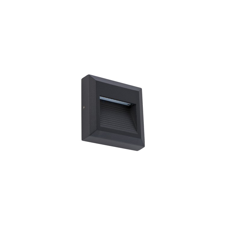 Lampa ścienna SIDEWALK SQUARE LED BLACK 8148 1,6W 3000K Nowoczesna zewnętrzna oprawa oświetleniowa NOWODVORSKI Lighting Premium