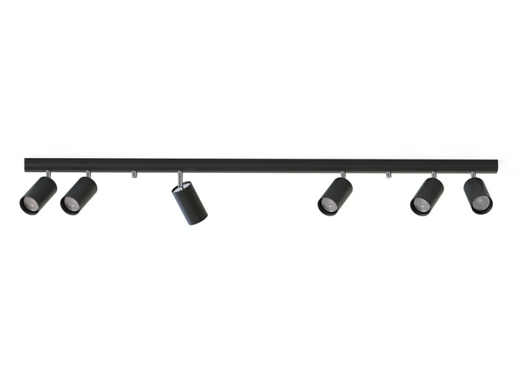 Lampa sufitowa listwa szyna natynkowa 128cm EYE SPOT BLACK VI 6611 NOWODVORSKI Lighting 6x GU10 Spot oświetleniowa nowoczesna sufitowa ścienna metal czarna chrom nawierzchniowa jak szynoprzewód Inspiracje Premium
