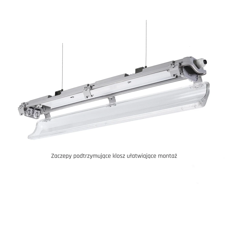 LIMEA LED TUBE SLIM HERMETYK G13 2x60 250V IP65 710x90x63 mm szary SLI028014_SLIM SPECTRUM LED