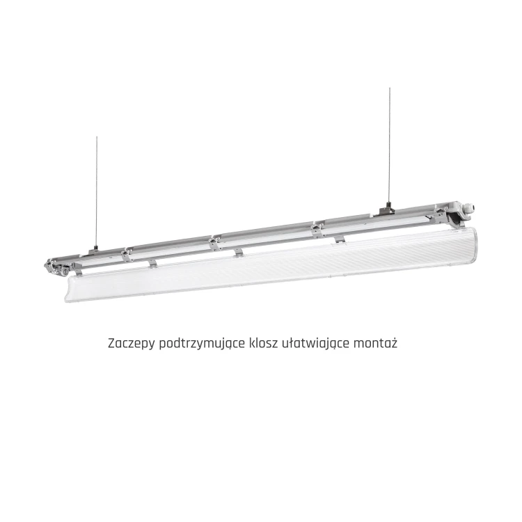 LIMEA LED TUBE SLIM HERMETYK G13 2x120 250V IP65 1310x90x63 mm szary SLI028015_SLIM SPECTRUM LED