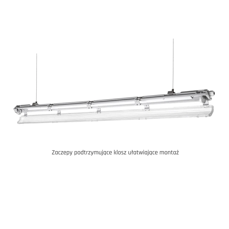 LIMEA LED TUBE SLIM HERMETYK G13 1x150 250V IP65 1610x65x63 mm szary SLI028033_SLIM SPECTRUM LED