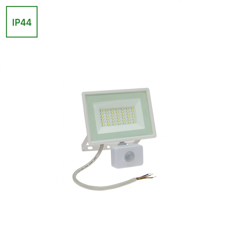 NOCTIS LUX 3 Naświetlacz 30W CW 230V IP44 150x190x53mm biały czujnik ruchu PIR SLI029054CW_CZUJNIK_PW SPECTRUM LED