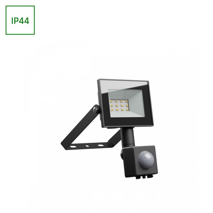NOCTIS LUX 4 Naświetlacz 10W CW 230V IP44 94x150x53mm czarny czujnik ruchu PIR SLI029070CW_CZUJNIK_PW SPECTRUM LED