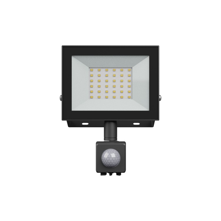 NOCTIS LUX 4 Naświetlacz 30W CW 230V IP44 141x185x53mm czarny czujnik ruchu PIR SLI029072CW_CZUJNIK_PW SPECTRUM LED