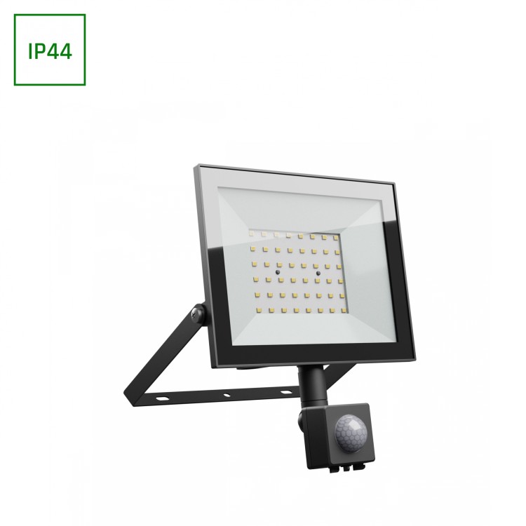 NOCTIS LUX 4 Naświetlacz 50W NW 230V IP44 176x221x53mm czarny czujnik ruchu PIR SLI029073NW_CZUJNIK_PW SPECTRUM LED