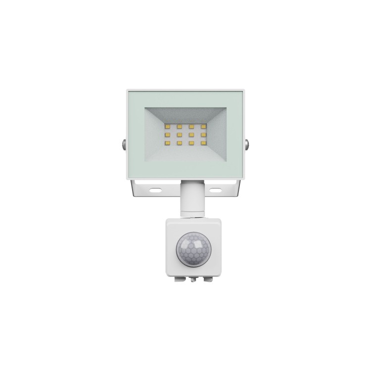 NOCTIS LUX 4 Naświetlacz 10W CW 230V IP44 94x150x53mm biały czujnik ruchu PIR SLI029074CW_CZUJNIK_PW SPECTRUM LED