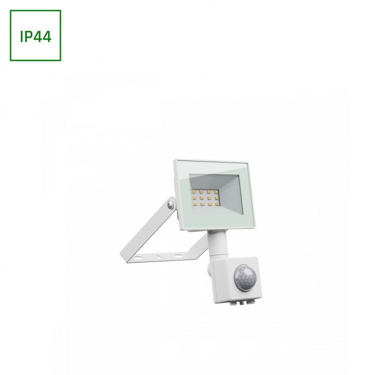 NOCTIS LUX 4 Naświetlacz 10W NW 230V IP44 94x150x53mm biały czujnik ruchu PIR SLI029074NW_CZUJNIK_PW SPECTRUM LED