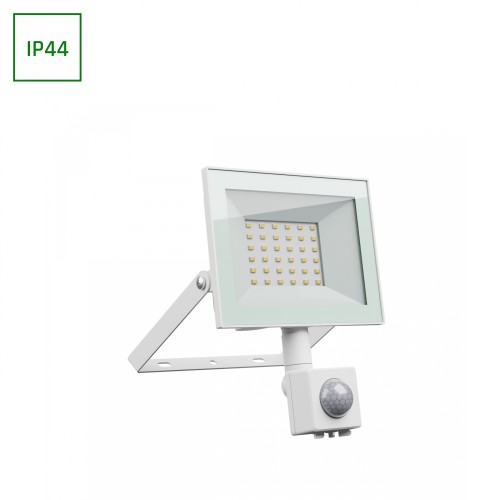 NOCTIS LUX 4 Naświetlacz 30W CW 230V IP44 141x185x53mm biały czujnik ruchu PIR SLI029076CW_CZUJNIK_PW SPECTRUM LED
