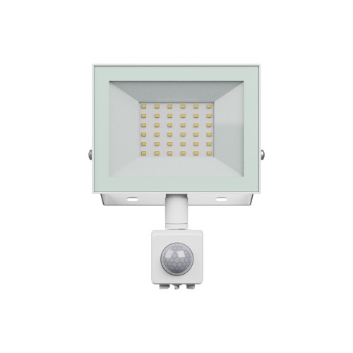 NOCTIS LUX 4 Naświetlacz 30W CW 230V IP44 141x185x53mm biały czujnik ruchu PIR SLI029076CW_CZUJNIK_PW SPECTRUM LED