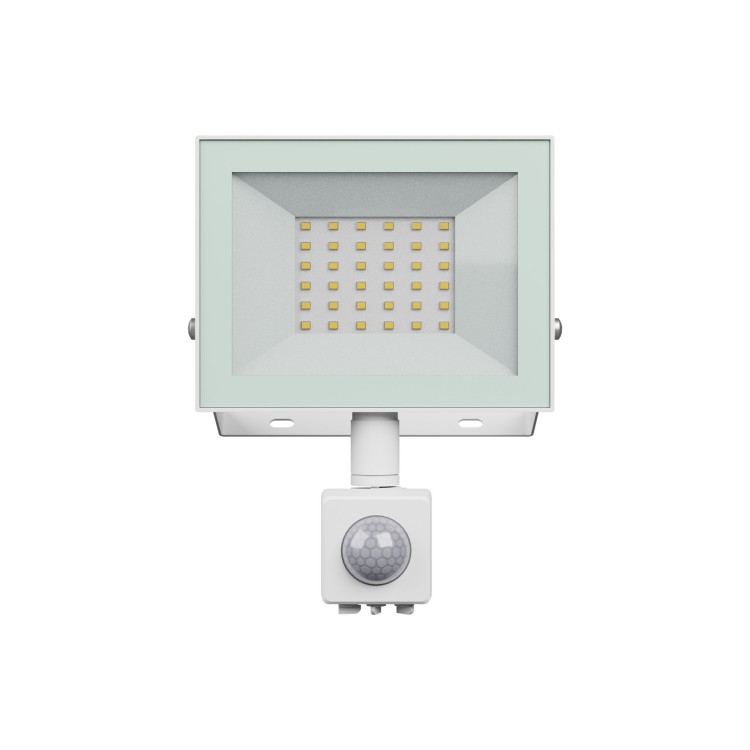 NOCTIS LUX 4 Naświetlacz 30W CW 230V IP44 141x185x53mm biały czujnik ruchu PIR SLI029076CW_CZUJNIK_PW SPECTRUM LED