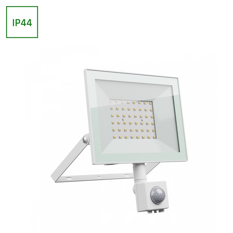 NOCTIS LUX 4 Naświetlacz 50W WW 230V IP44 176x221x53mm biały czujnik ruchu PIR SLI029077WW_CZUJNIK_PW SPECTRUM LED