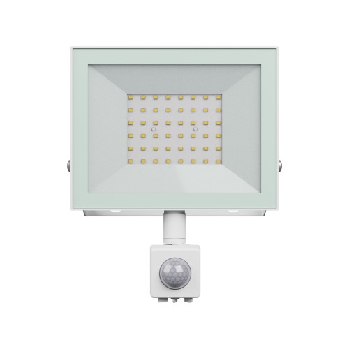 NOCTIS LUX 4 Naświetlacz 50W WW 230V IP44 176x221x53mm biały czujnik ruchu PIR SLI029077WW_CZUJNIK_PW SPECTRUM LED