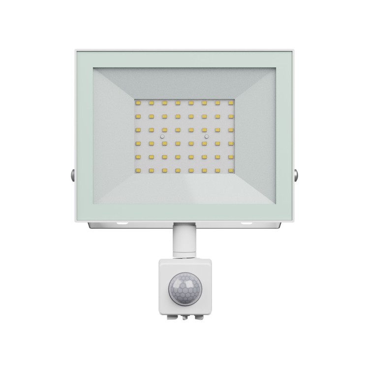 NOCTIS LUX 4 Naświetlacz 50W WW 230V IP44 176x221x53mm biały czujnik ruchu PIR SLI029077WW_CZUJNIK_PW SPECTRUM LED
