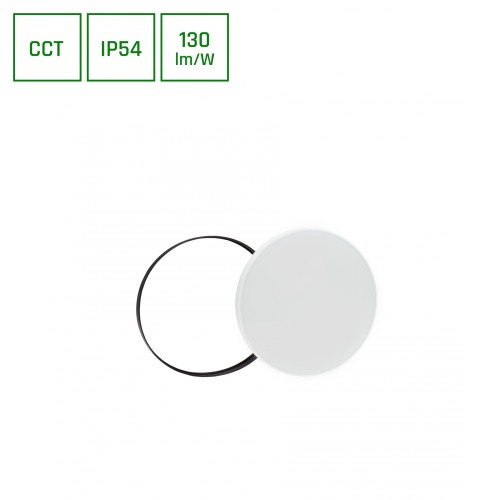 NYMPHEA BLACK & WHITE RINGS 18W CCT 230V 115st IP54 FI250x52 biały/czarny okrągła SLI031034CCT_PW SPECTRUM LED