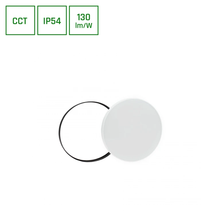 NYMPHEA BLACK & WHITE RINGS 18W CCT 230V 115st IP54 FI250x52 biały/czarny okrągła SLI031034CCT_PW SPECTRUM LED
