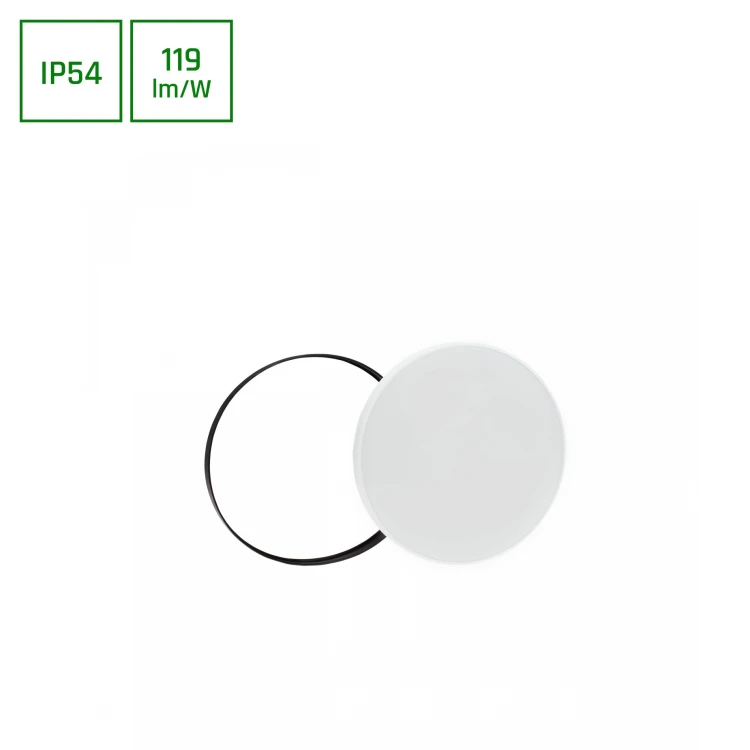 NYMPHEA BLACK & WHITE RINGS 24W CW 230V 115st IP54 FI320x52 biały/czarny okrągła czujnik SLI031035CW_PW_CZUJNIK SPECTRUM LED