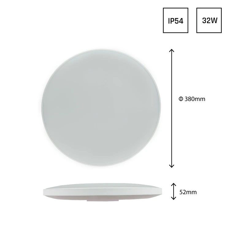 NYMPHEA BLACK & WHITE RINGS 32W NW 230V 115st IP54 FI380x55 biały/czarny okrągła czujnik SLI031036NW_PW_CZUJNIK SPECTRUM LED