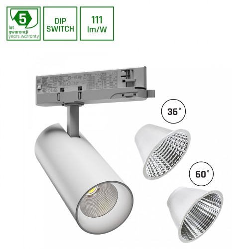 ANDROMEDA 15-27W WW 230V 36, 60st. IP20 RA90 74x170x170 biały 5 Lat Gwarancji z regulacją mocy SLI033022WW_PW SPECTRUM LED